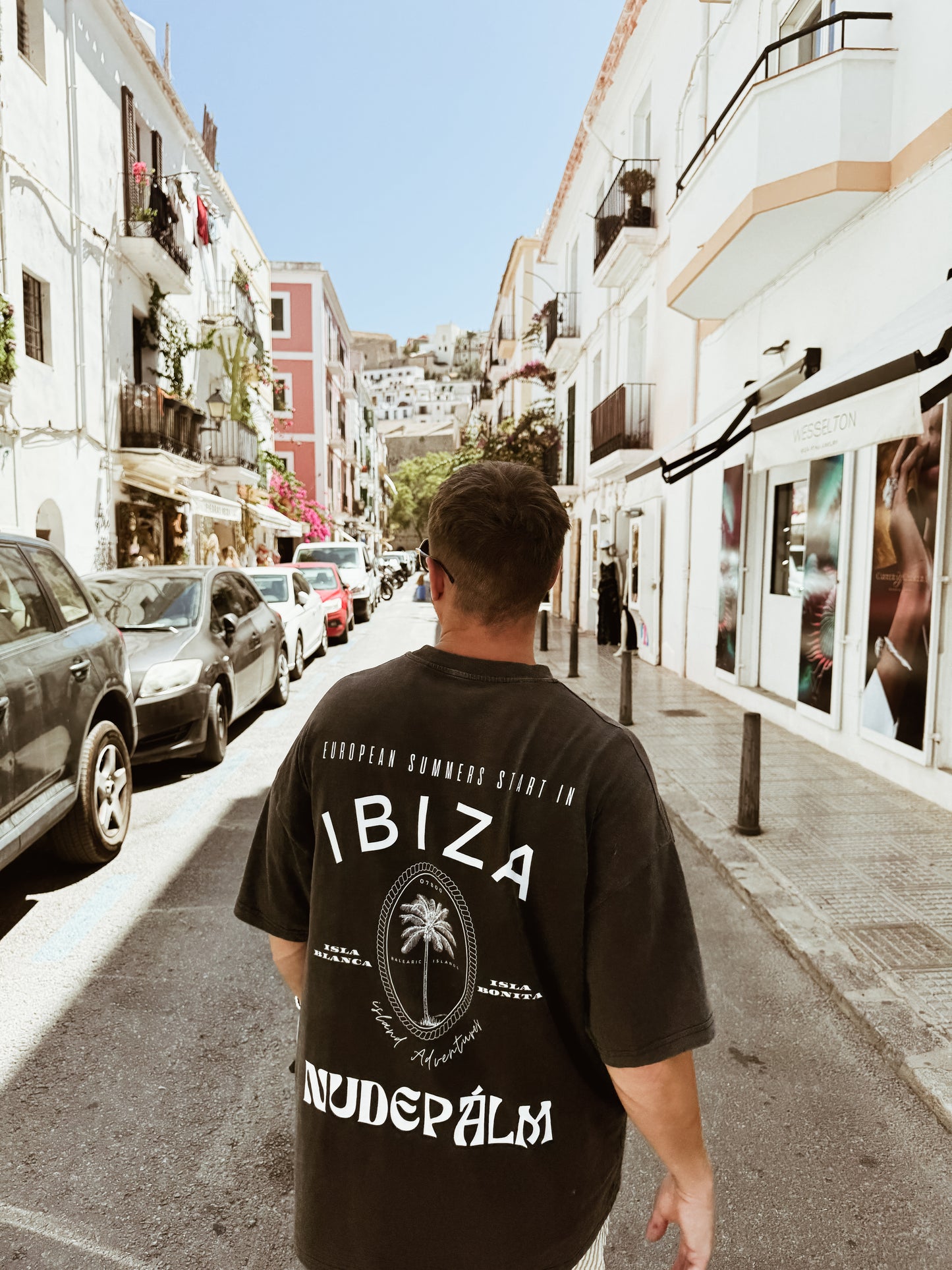 PRE-ORDER ICONIC IBIZA ISLAND T - SUN SOAKED BLACK