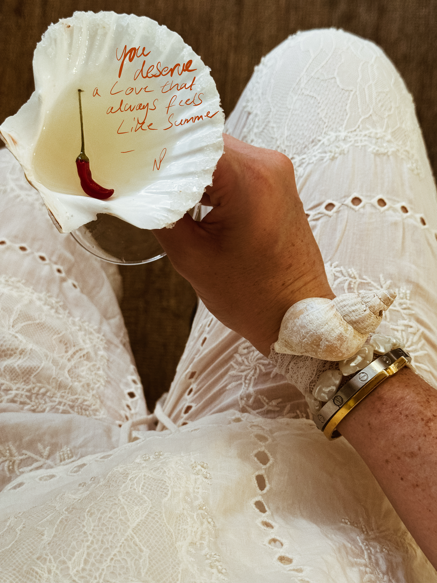 Lace shell bracelet