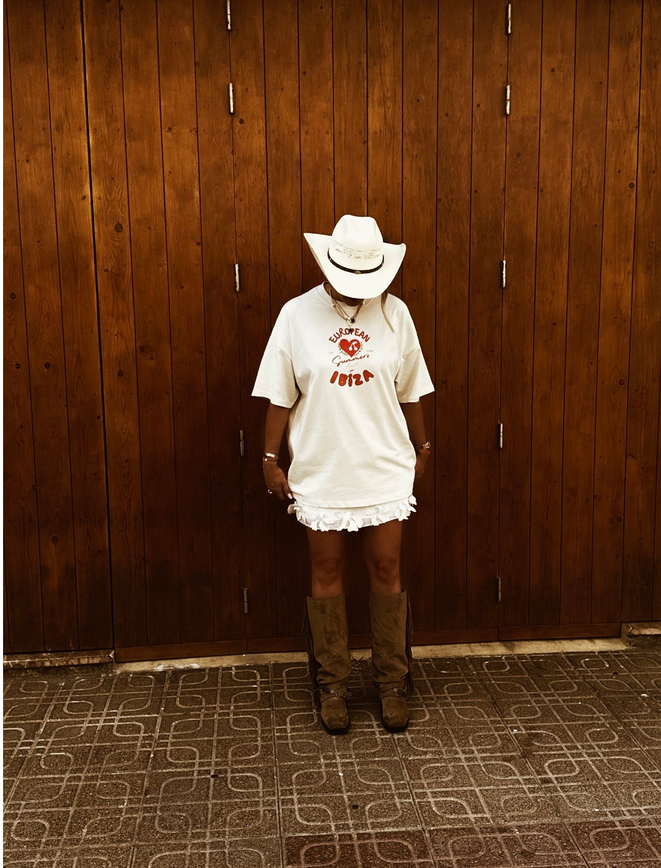 PRE-ORDER ISLA IBIZA CHERRY UNISEX T-SHIRT - VINTAGE WHITE