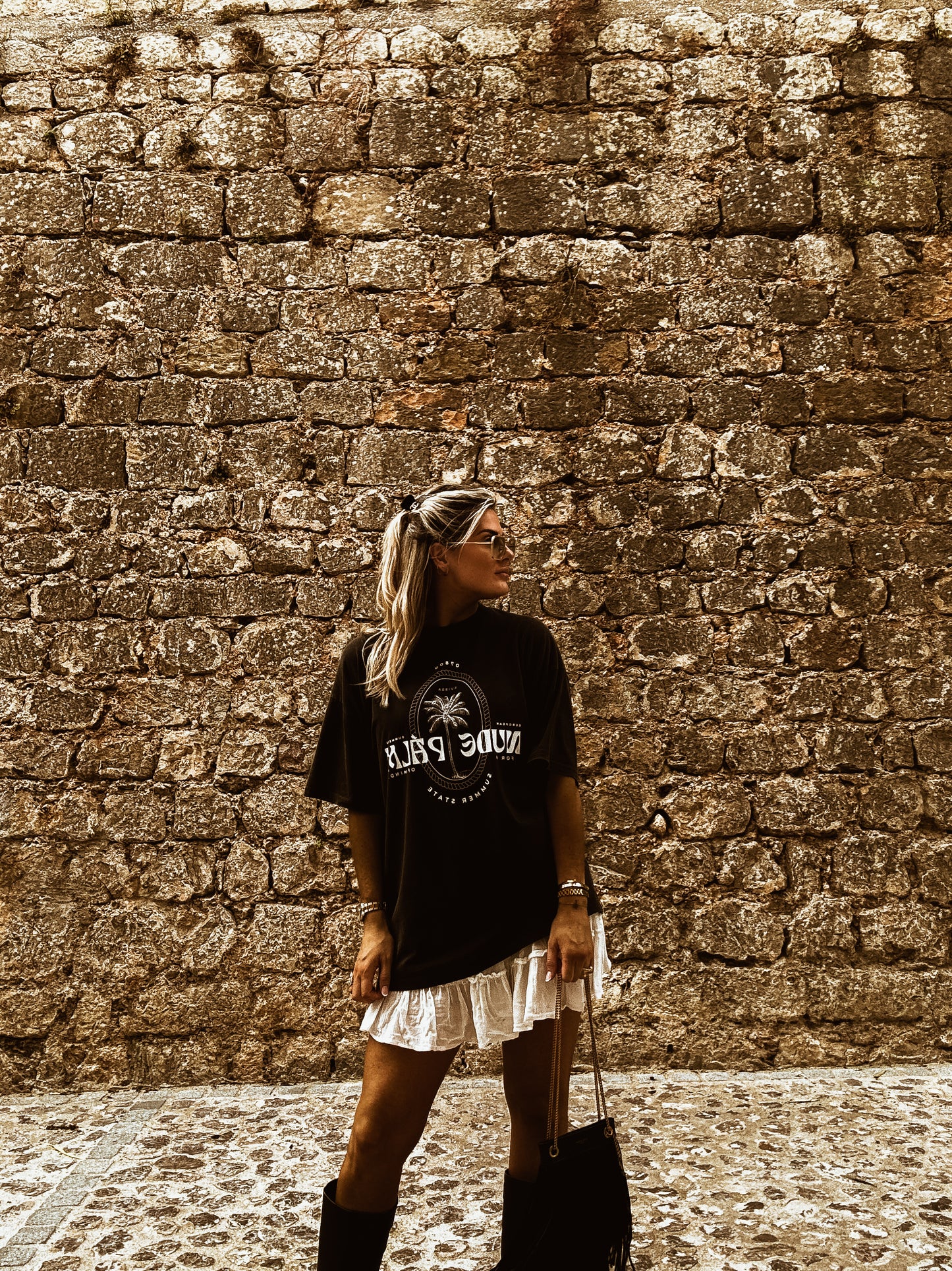 PRE-ORDER ICONIC IBIZA ISLAND T - SUN SOAKED BLACK