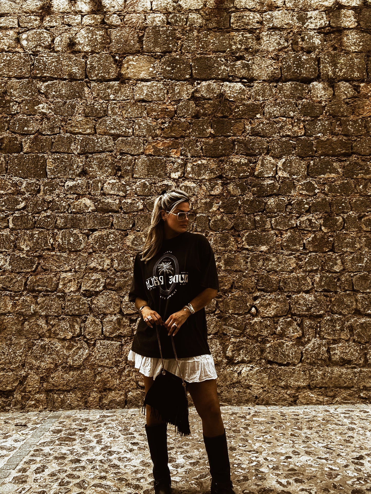 PRE-ORDER ICONIC IBIZA ISLAND T - SUN SOAKED BLACK
