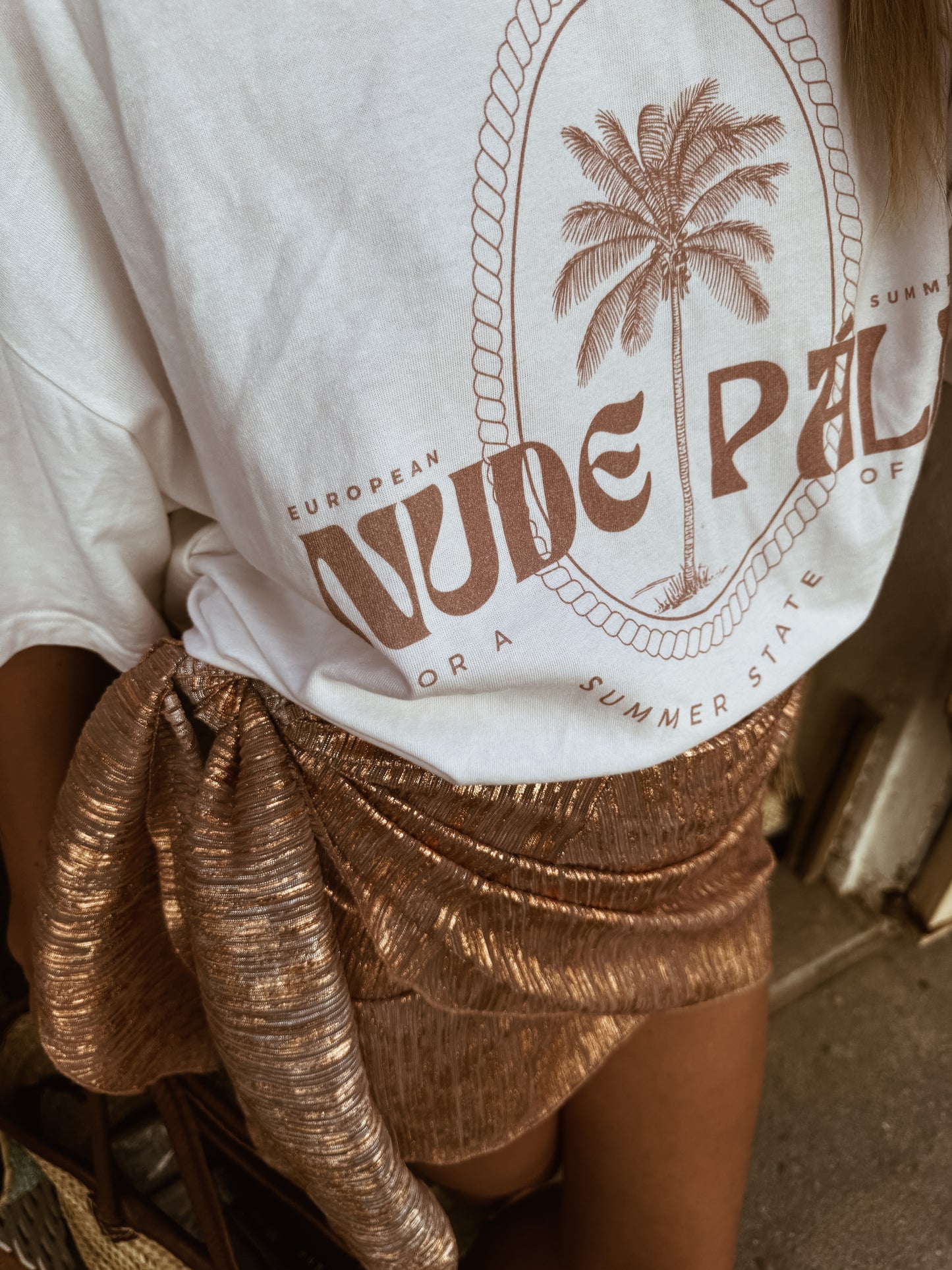 Rosé at sunset on ice - Mini wrap skirt set