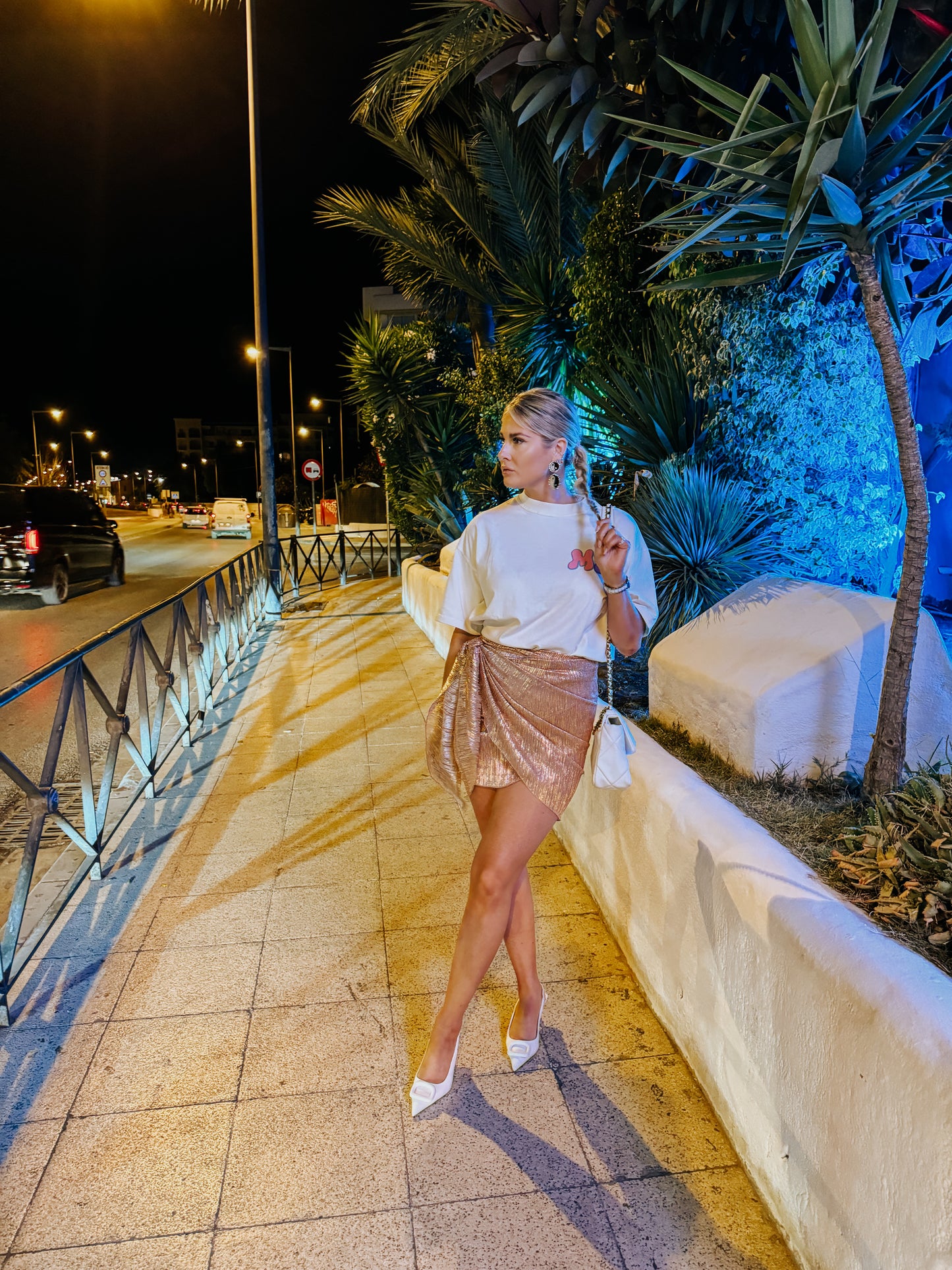 Rosé at sunset on ice - Mini wrap skirt set
