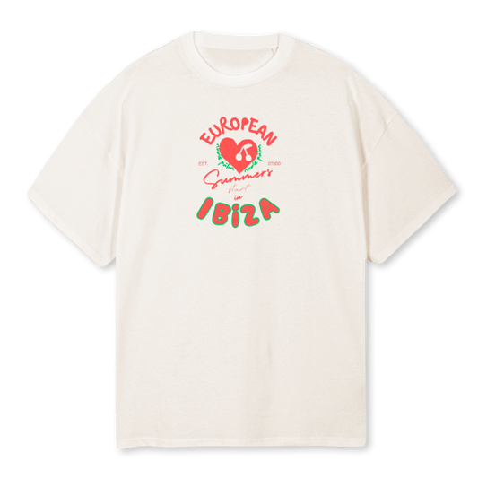 PRE-ORDER ISLA IBIZA CHERRY UNISEX T-SHIRT - VINTAGE WHITE