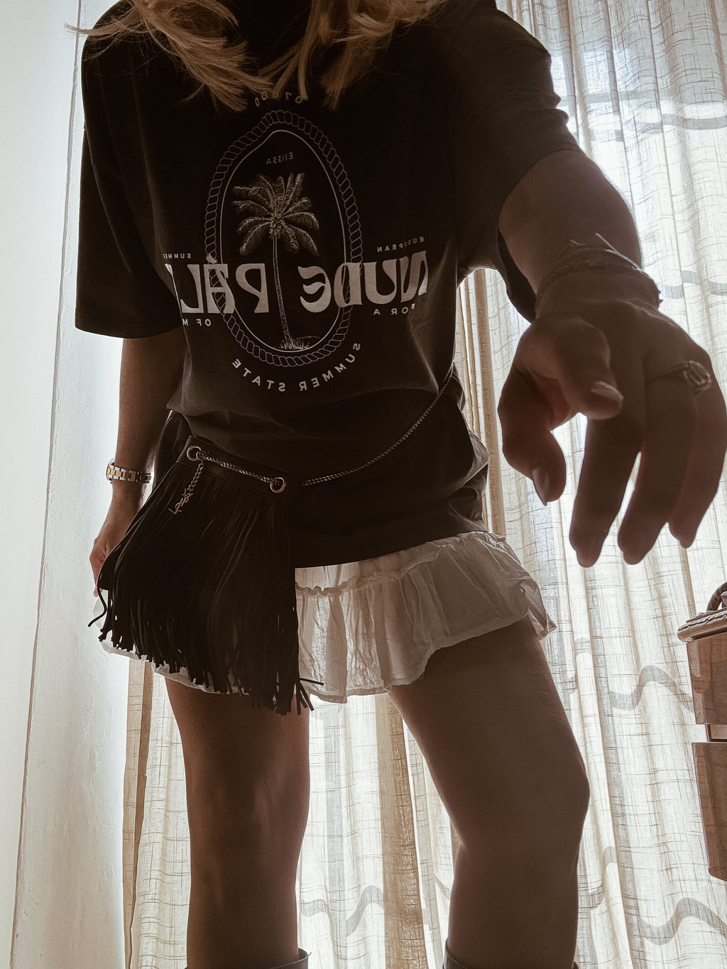 ICONIC IBIZA ISLAND T - SUN SOAKED BLACK | OVERSIZED FIT - UNISEX